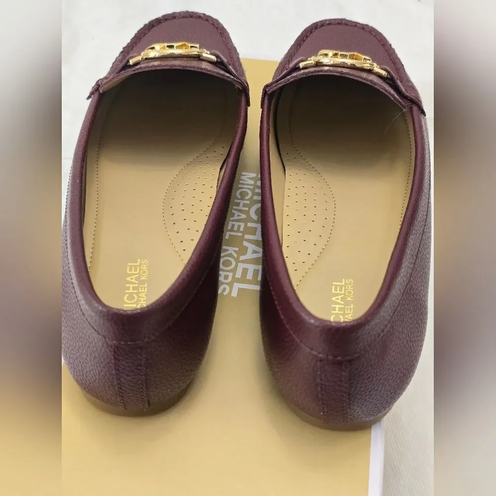Michael Kors Fulton Driver Burgundy Loafers NIB